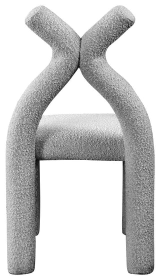 Xena Boucle Fabric Upholstered Accent/Dining Chair, Grey