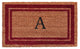 Burgundy Border 24"x36" Monogram Doormat, Letter A