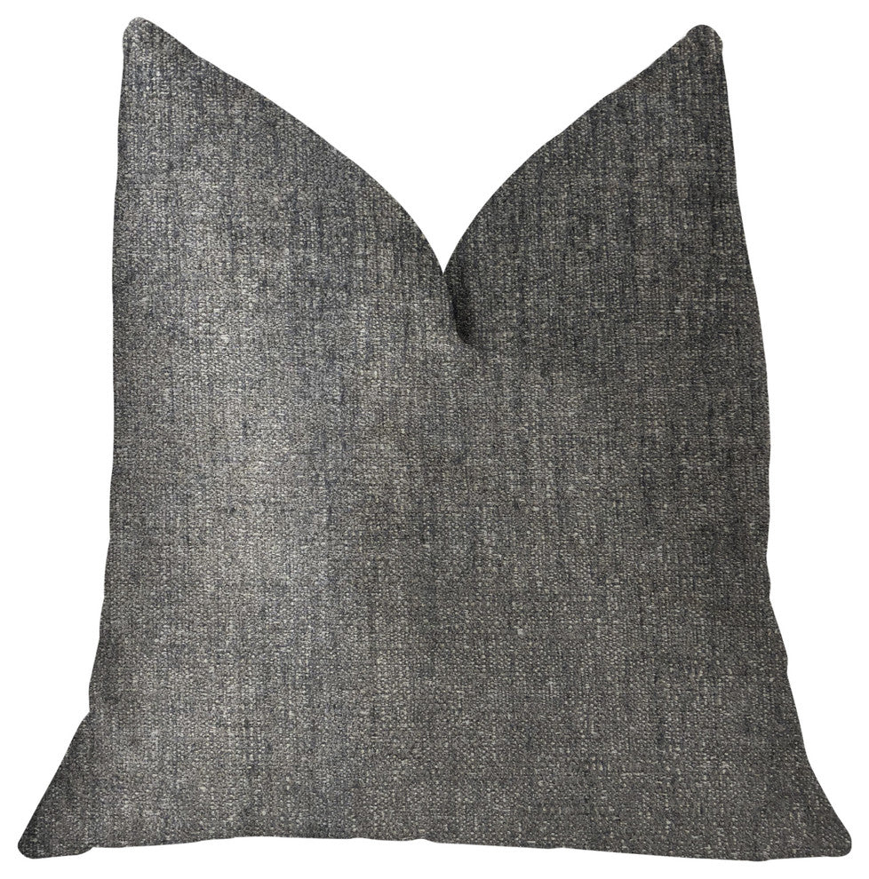 Cambridge Gray and Silver Luxury Throw Pillow, 20"x26" Standard