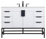 Home Living 22" Modern White-Light Bathroom Vanity
