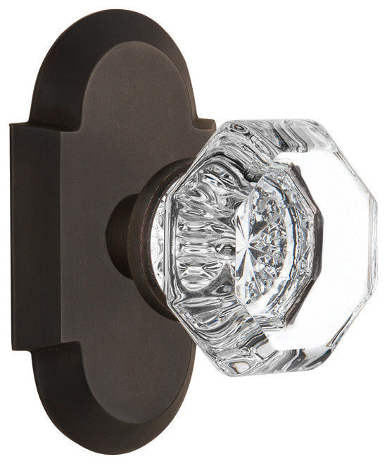 Double Cottage Plate With Waldorf Knob, Oil-Rubbed Bronze