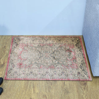 Machine Made Polyester Durable Indoor Outdoor Washable Oriental Pattern Footmat