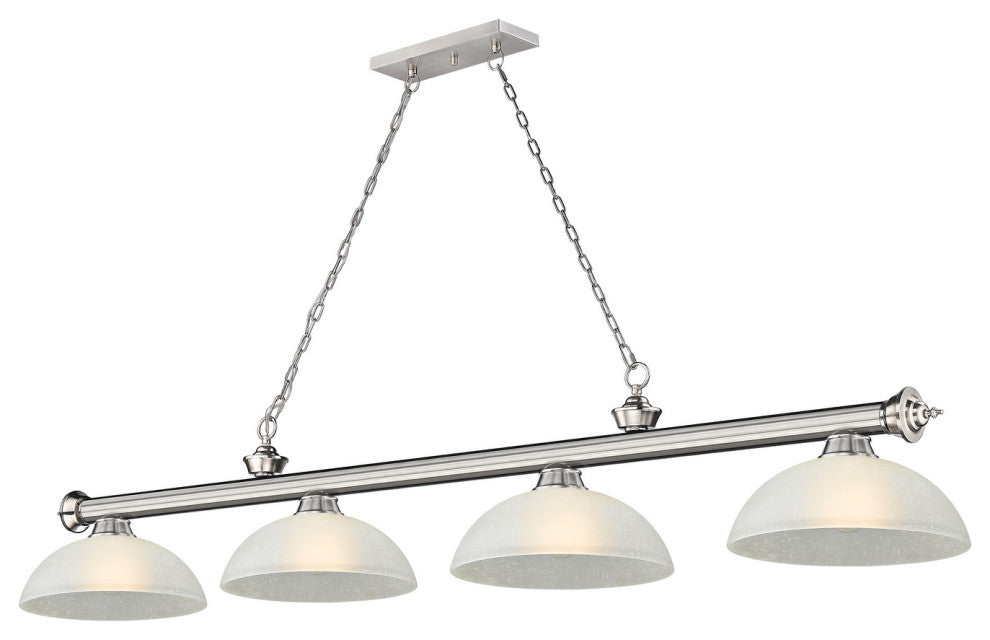Zlite 2306-4BN-DWL14 4-Light Billiard, White Linen