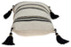 Black and Cream Vertical Stripe Lumbar Pillow