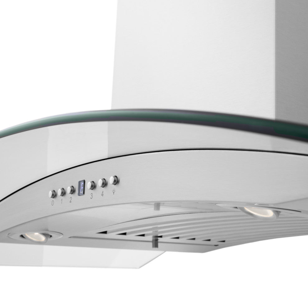 30" ZLINE CrownSound Ducted Vent Wall Mount Range Hood, KN4CRN-BT-30
