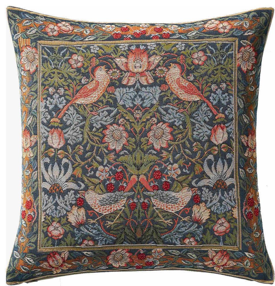 Birds Face To Face II European Cushion, Wall Tapestry, 19"x19"