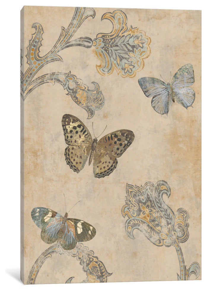 "Papillion Decoratif II" by Deborah Devellier, Canvas Print, 40"x26"