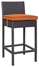 Espresso Orange Convene 4-Piece Outdoor Patio Pub Set