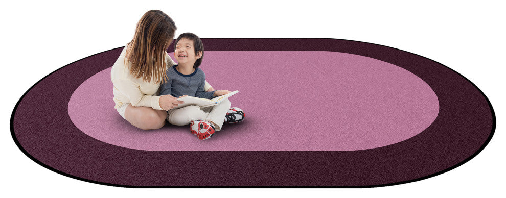 All Around Rug, Purple, Oval, 92"x64"