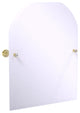 Carolina Crystal Frameless Arch Top Tilt Mirror, Beveled Edge, Unlacquered Brass