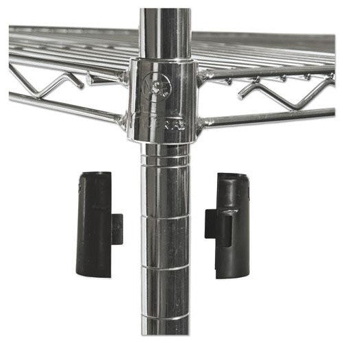 Complete Wire Shelving Unit With Caster, 4-Shelf, 48"x18"x72", Silver