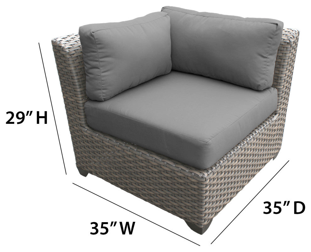 Florence 8 Piece Outdoor Wicker Patio Furniture Set 08g, Terracotta