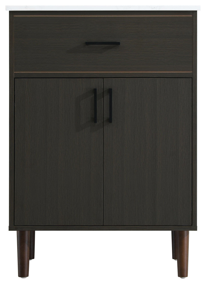 Home Living 24" Single Bathroom Vanity, Mocha Brown