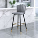 Bar Stool Chair Barstool, Steel Metal, Fabric, Gray, Black, Gold, Cafe