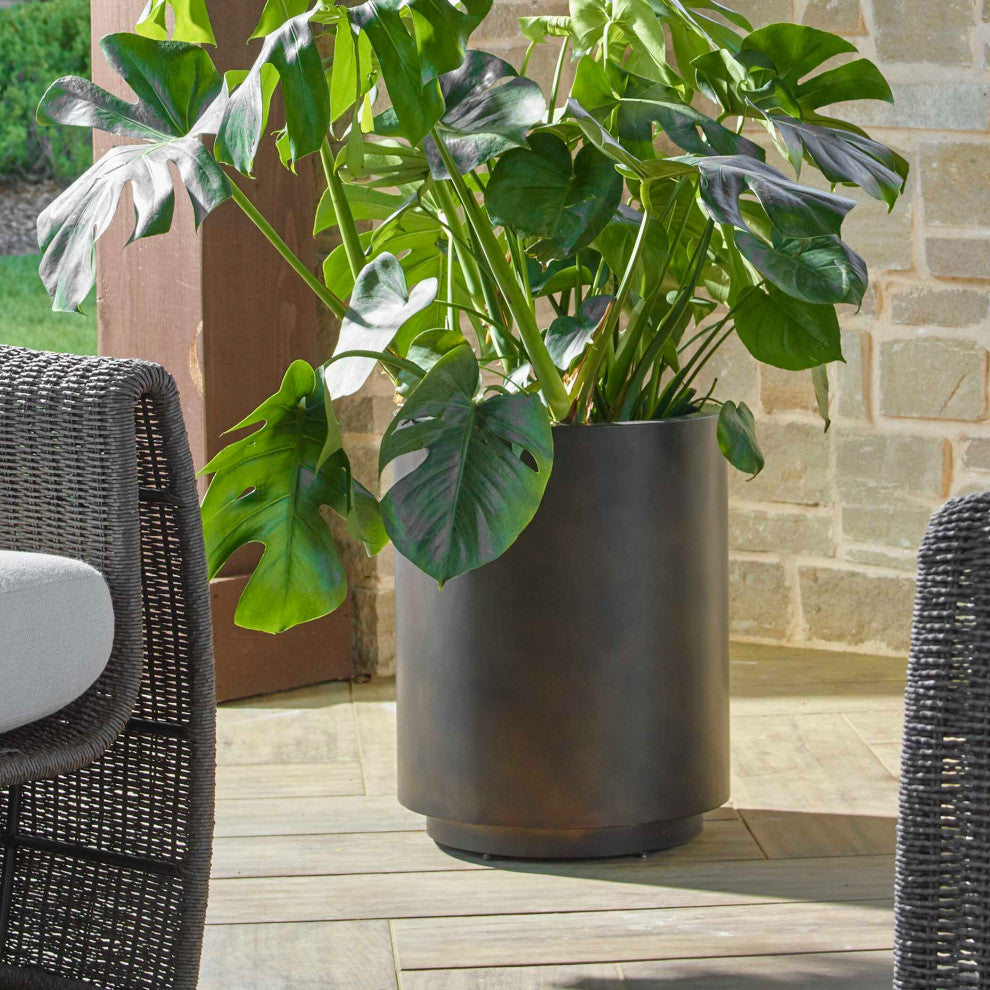 Uttermost Volcan Matte Bronze Outdoor Planters Set of 2