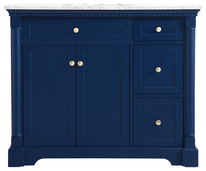 Home Living 42" Single Bathroom Vanity, Blue