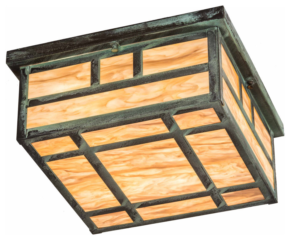 16 Square Hyde Park Double Bar Mission Flushmount