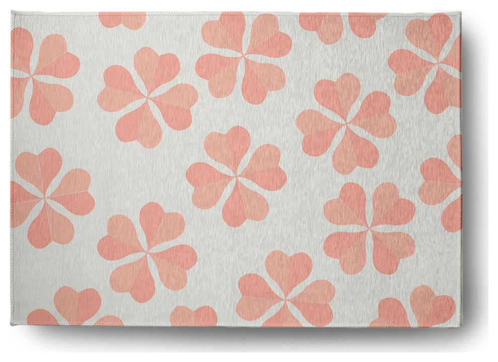 Lucky Patch St. Patrick's Day Chenille Rug, Sunwashed Red, 5'x7'