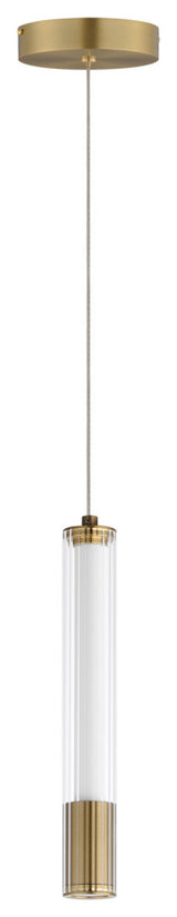 ET2 E11061-144 Cortex 11" Tall LED Mini Pendant - Natural Aged Brass
