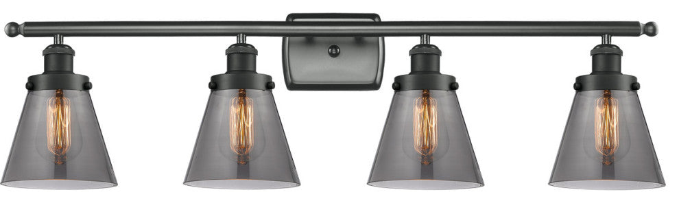 INNOVATIONS LIGHTING 916-4W-BK-G63-LED Small Cone 3 Light Bath Vanity Light