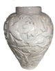 Crackle White Antique Replica Vase featuring Birds in a Floral Setting