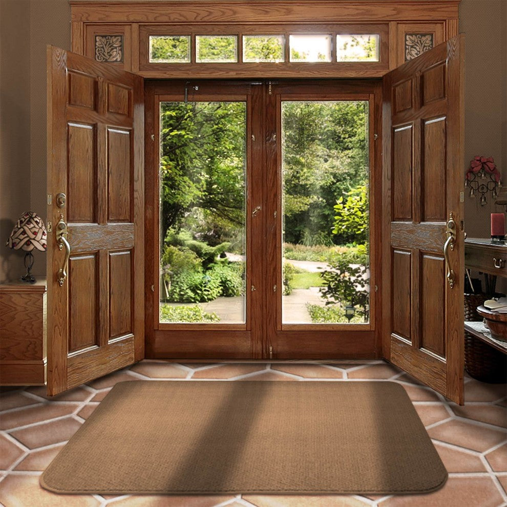 Skid-Resistant Area Rug Toffee Brown, 4'x6'