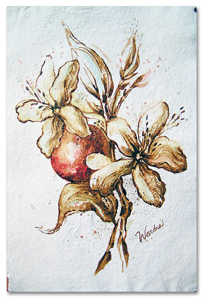 Wendra ''Coffee Flower and Bean'' Canvas Art, 12x19