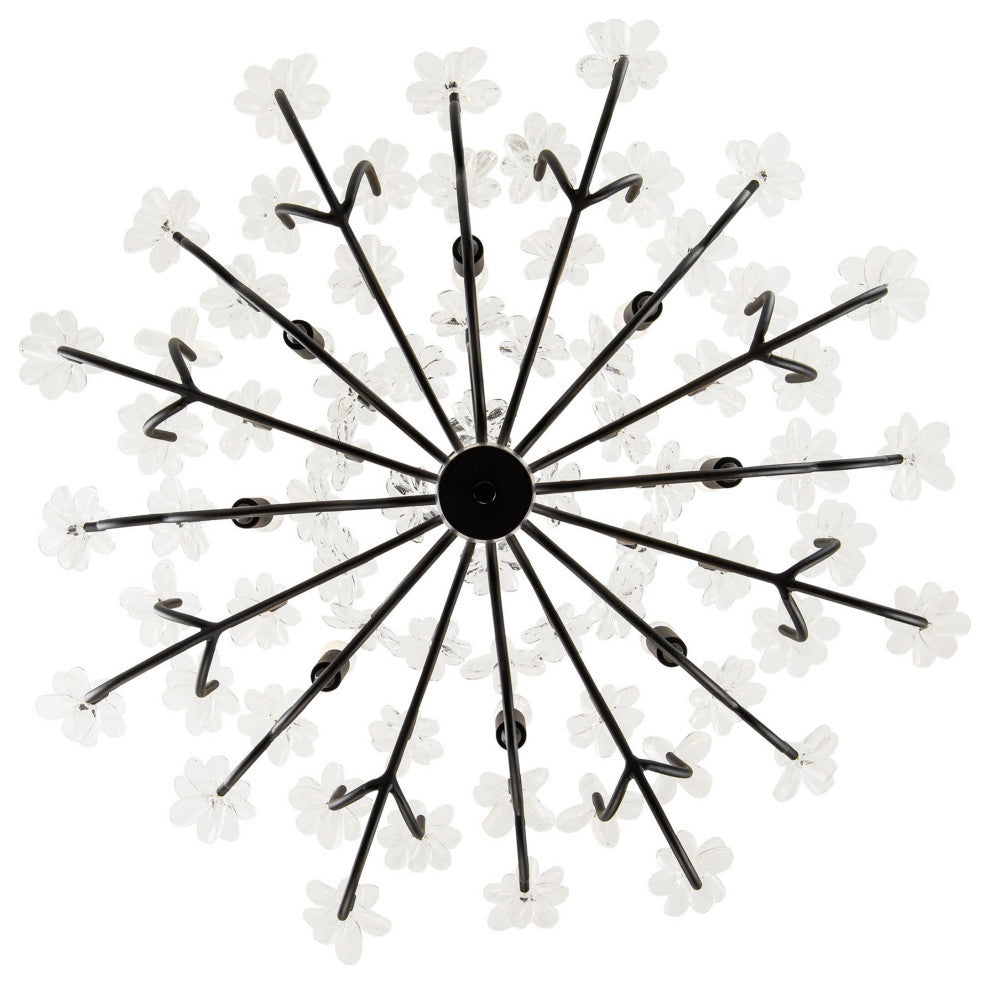 Wildflower 8-Lt Chandelier - Matte Black