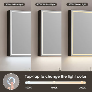 Hesili Frameless Surface-Mount LED Lighted Bathroom Medicine Cabinet, 48"