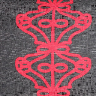 Pillow Decor - Charcoal Scroll Outdoor Throw Pillow 12x24