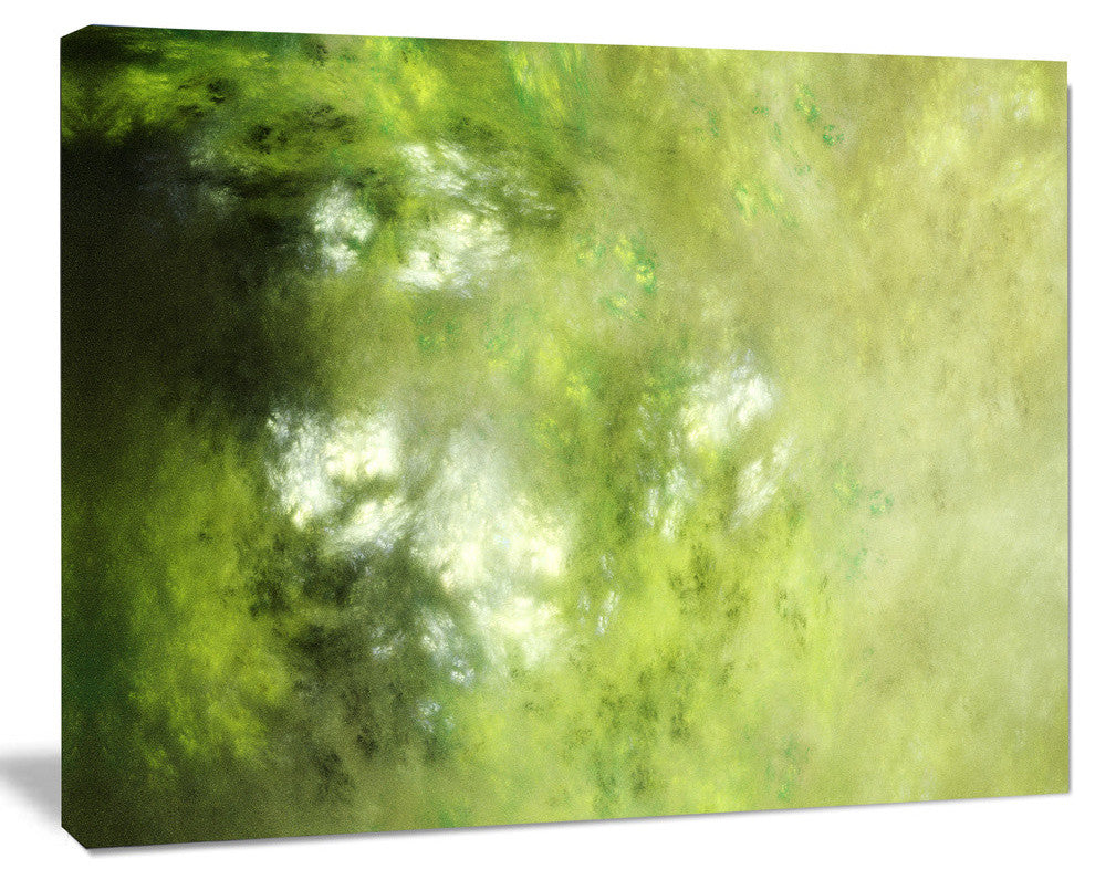 Blur Green Sky with Stars, Abstract Canvas Art Print, 40x30