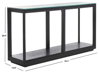 Safavieh Couture Benecarlo Glass Top Console Table