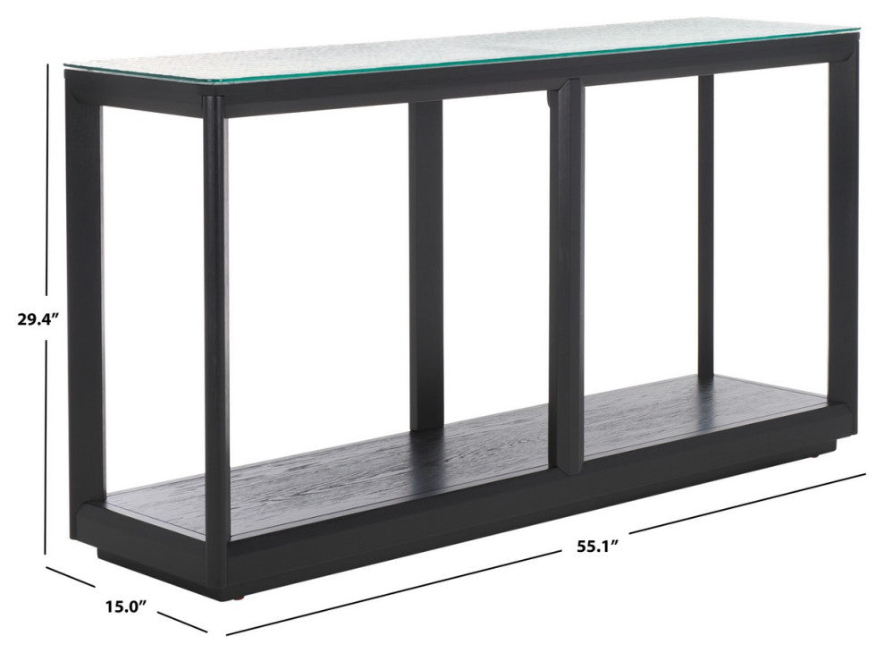 Safavieh Couture Benecarlo Glass Top Console Table