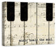 Piano Keys And Music Canvas Wall Art, 30"x24", Unframed