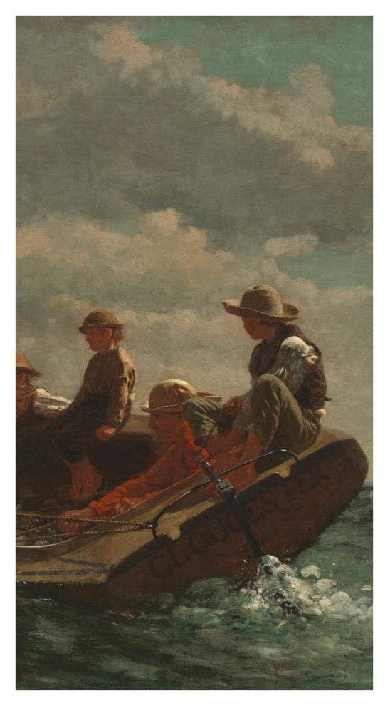 "Breezing Up (center)" Digital Paper Print by Winslow Homer, 21"x38"