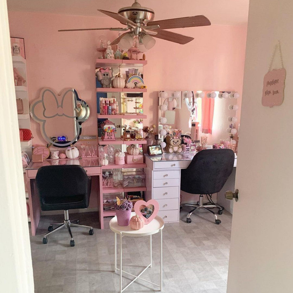 SlayStation Natalie Mirrored Column, Light Pink