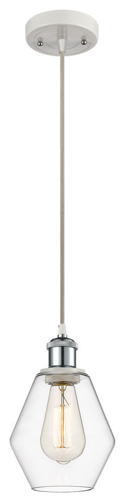 Innovations 516-1P-WPC-G652-6-LED 1-Light Mini Pendant, White, Polished Chrome