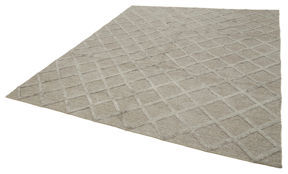 Rug N Carpet - Handwoven Modern Design 8' 1'' x 10' 0'' Wool Unique Kilim Rug