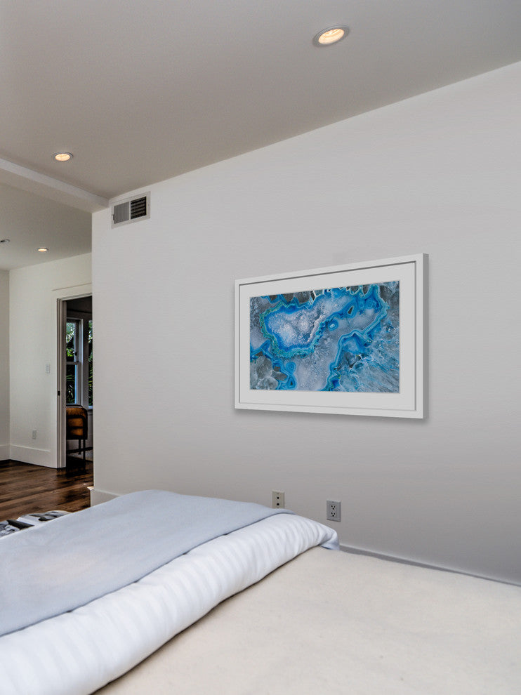"Aquamarine Crystals" Framed Painting Print