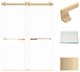 Brooklyn 60"x80" Frameless By-Pass Shower Door, Iron Glass, Champagne Bronze
