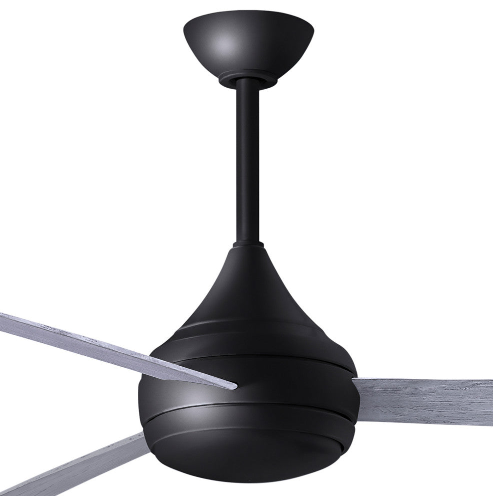 Donaire Paddle Fan Integrated LED, Matte Black, Barnwood Tone Blades