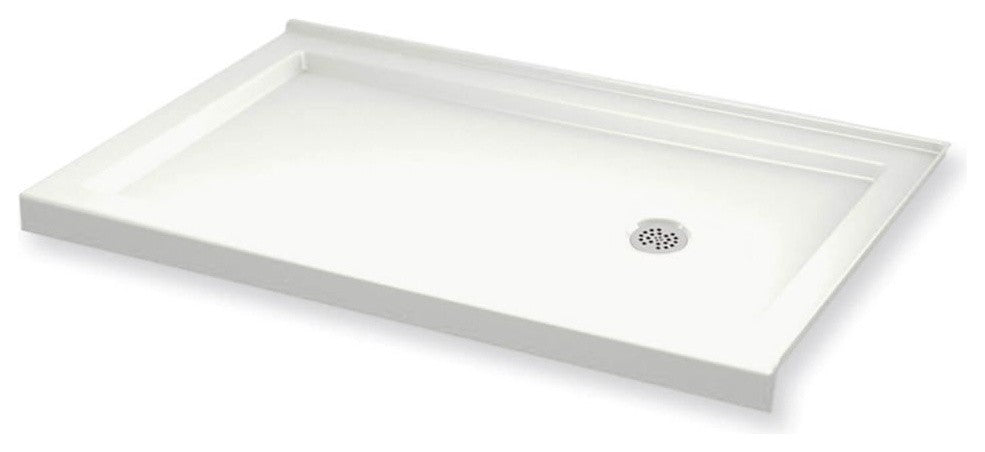 MAAX B3Round Rectangular Corner Right Shower Base with Right Hand Drain, White