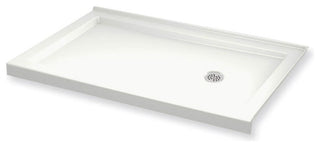 MAAX B3Round Rectangular Corner Right Shower Base with Right Hand Drain, White