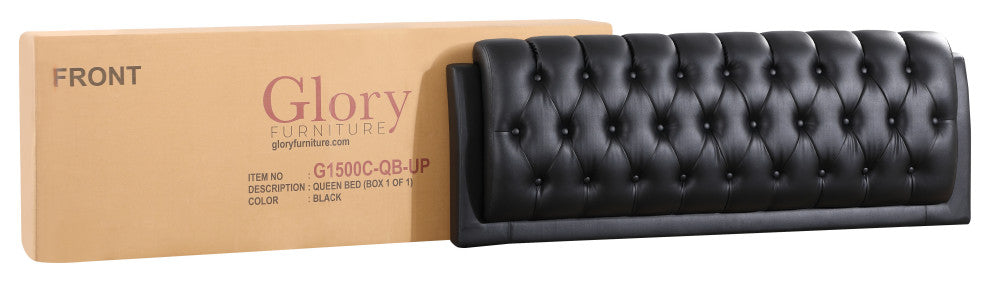 Bed, Black, Full