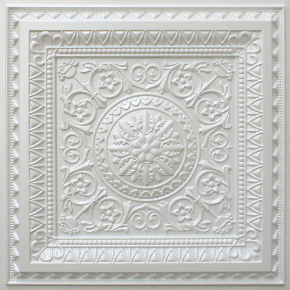 Pearl White 3D Ceiling Panels, 2'x2', 200 Sq Ft, Pack of 50