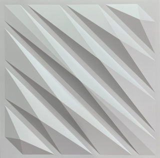White Abstract 3D Wall Panels, Set of 10, Covers 26.9 Sq Ft