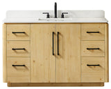 Serene Bathroom Vanity, Nature Brown, 54", No Mirror