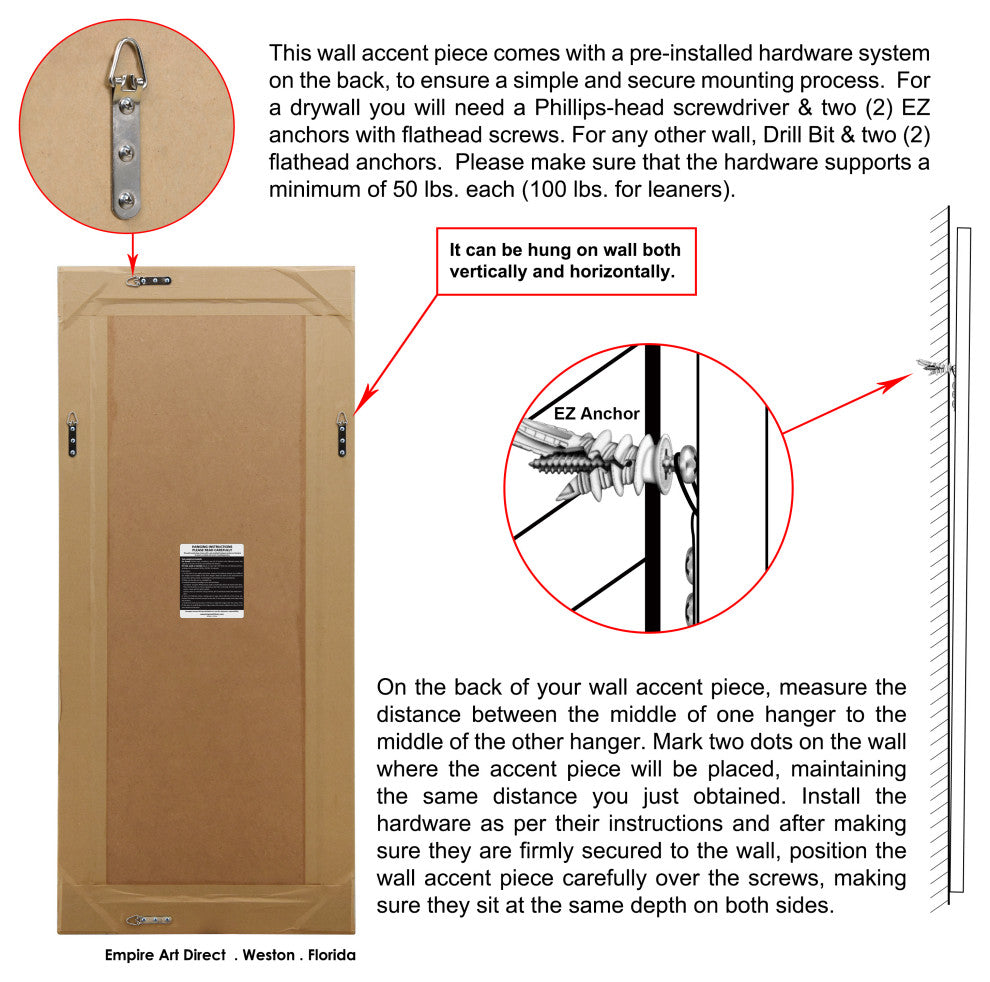 Stepped Beveled Rectangle Wall Mirror, Solid Wood Frame, 1" Center Mirror, 24" X 54"