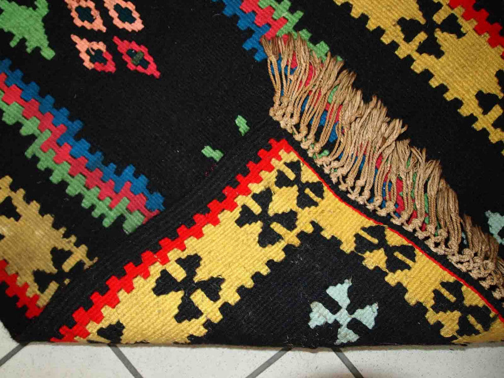 Handmade Vintage prayer Turkish Anatolian Kilim, 2.2'x4.4', 67cmx135cm 1970s