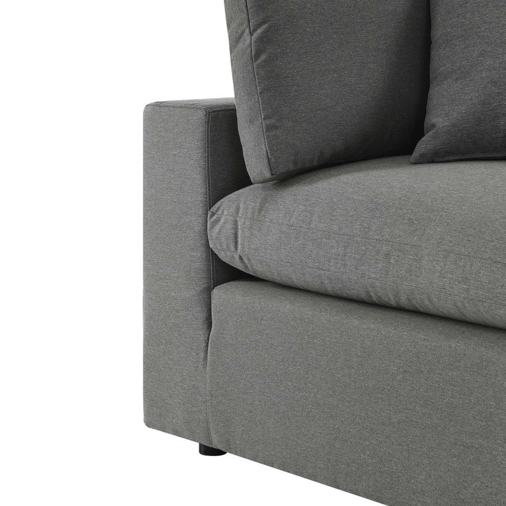 Commix 4-Piece Outdoor Patio Sectional Sofa Charcoal -5580
